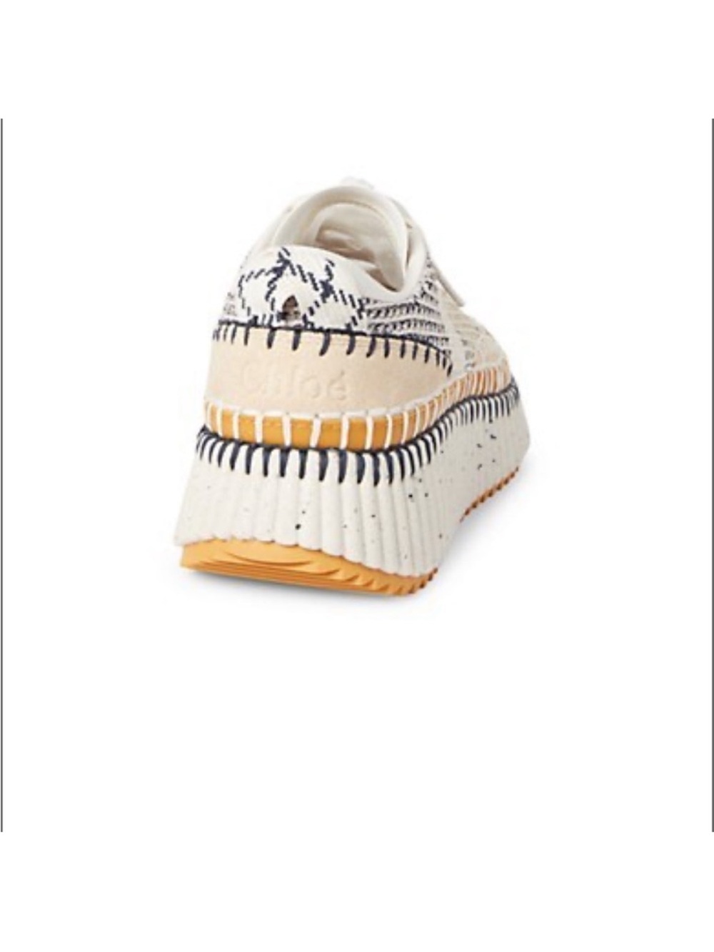 Chloé Beige Nama Woven Platform Low Top Sneakers Shoes Size EU:42 US:10 NWOB - Picture 3 of 16
